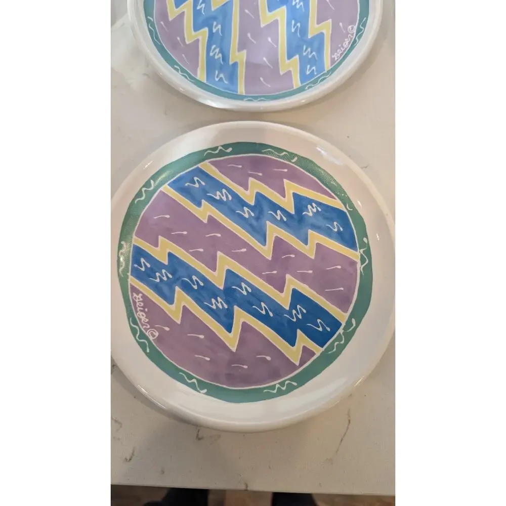 1987 Chaleur Judith Geiger Set Of 6 Salad Plates 8
